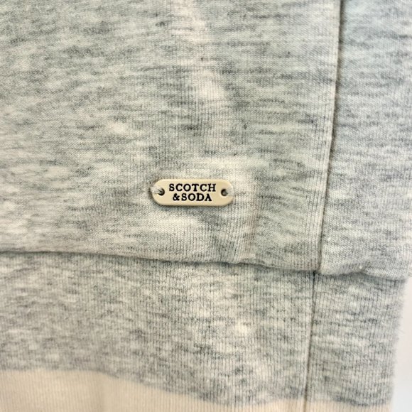 Scotch & Soda Gray Cream Colorblock Sweatshirt Knit Dress - Picture 7 of 7